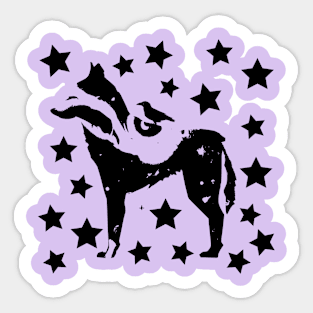 Starry Wolf Sticker